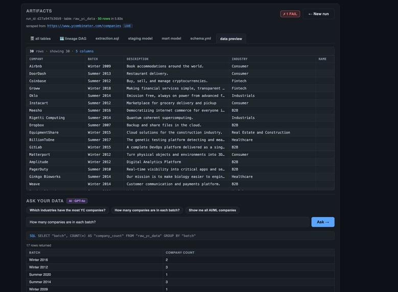 AI for ETL – screenshot 5
