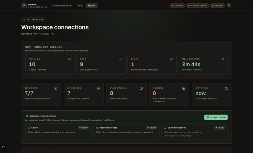 FlowPR – screenshot 2
