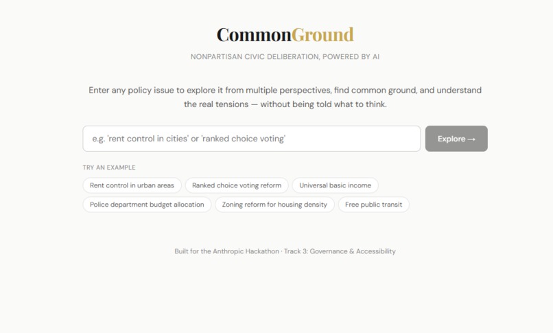 CommonGroundAI – screenshot 1