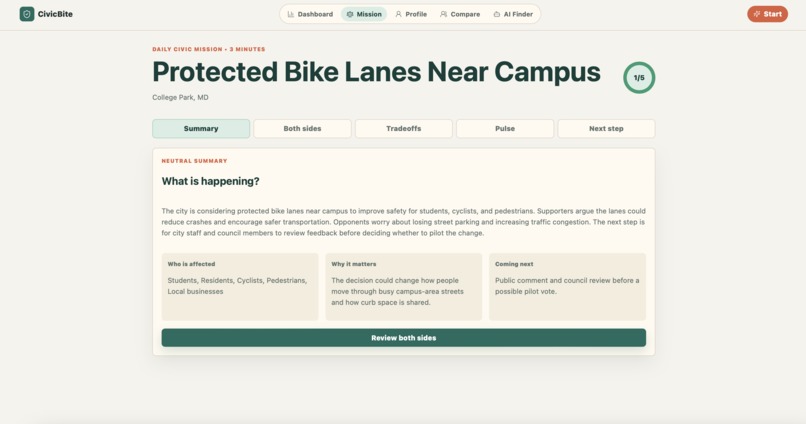 Civic Bite – screenshot 2