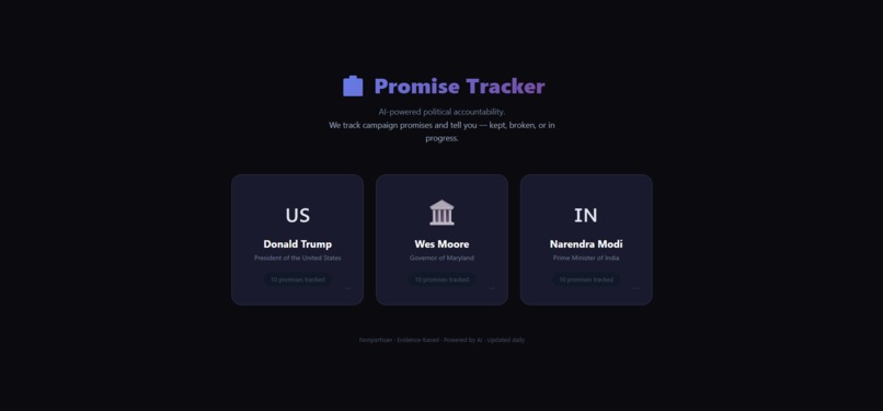 Promise Tracker – screenshot 1