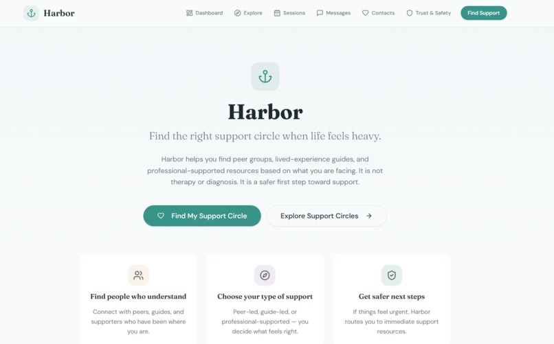 Harbor: Mental Health Support App – screenshot 1