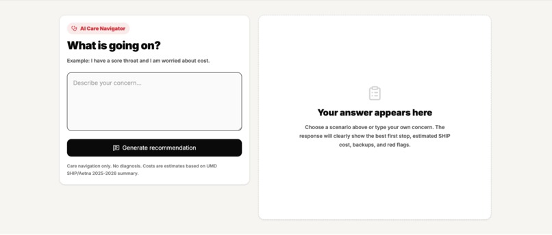 TerpHealth Copilot – screenshot 1