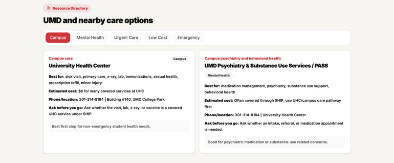 TerpHealth Copilot – screenshot 2