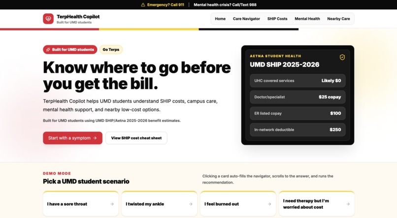 TerpHealth Copilot – screenshot 3