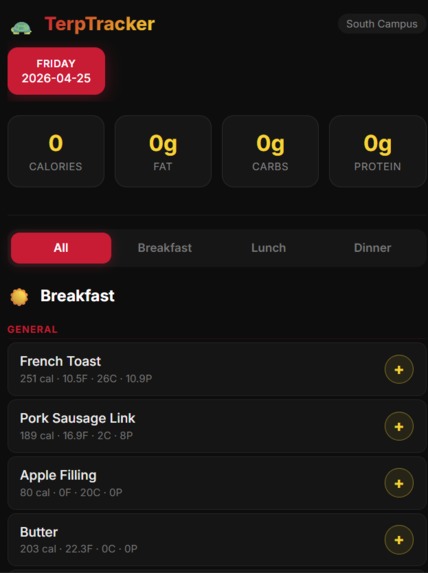 TerpTracker – screenshot 1