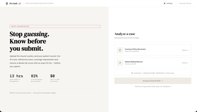 PreAuth.ai – screenshot 1