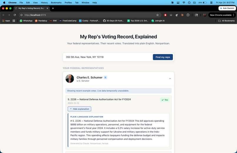 VoteTrace – screenshot 2