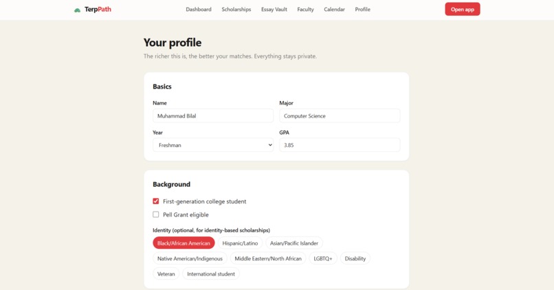 TerpPath – screenshot 1