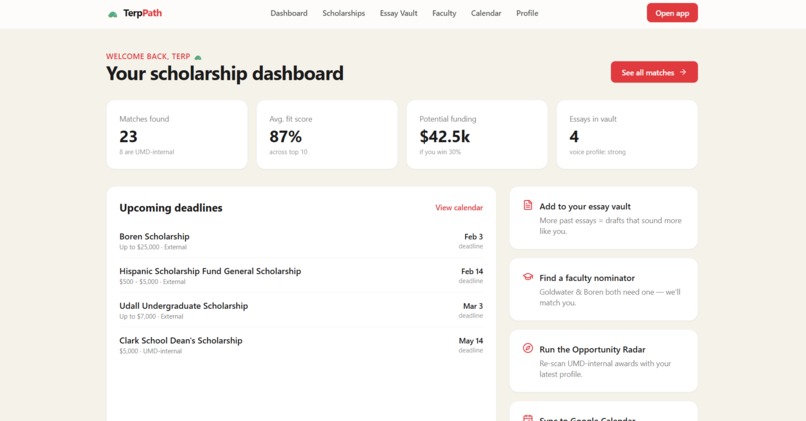 TerpPath – screenshot 2