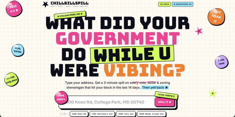 ChillBillSpill – screenshot 1