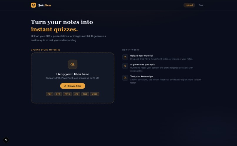 QuizGen – screenshot 1
