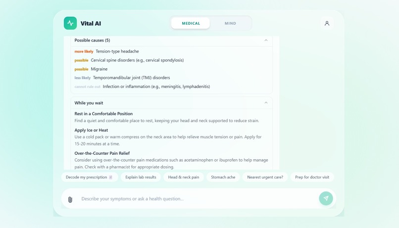 VitalCareAI - Healthcare Chatbot – screenshot 2