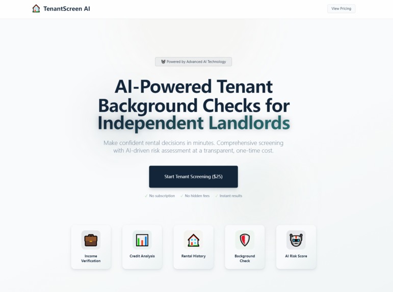 TenantScreen AI – screenshot 1