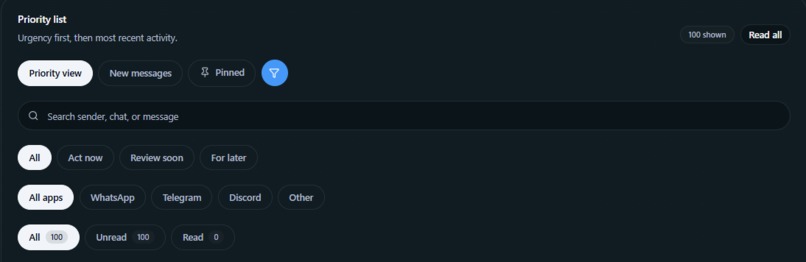 Orgis (Organised Real-time Global Inbox System) – screenshot 3