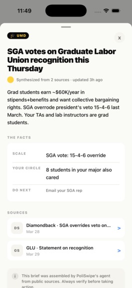 PoliSwipe – screenshot 2