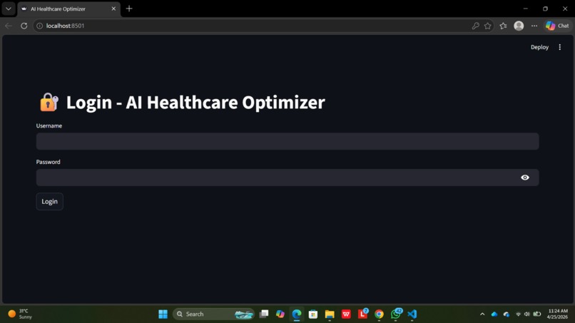 AI Healthcare Resource Optimizer – screenshot 1
