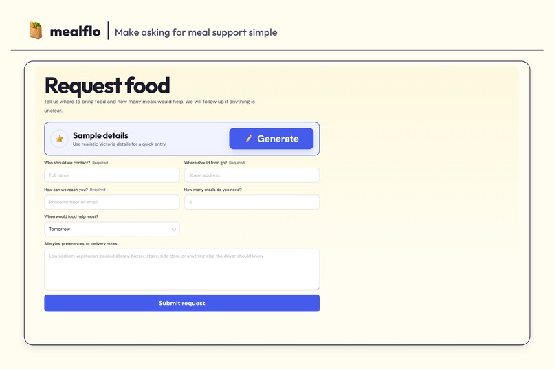 mealflo – screenshot 2