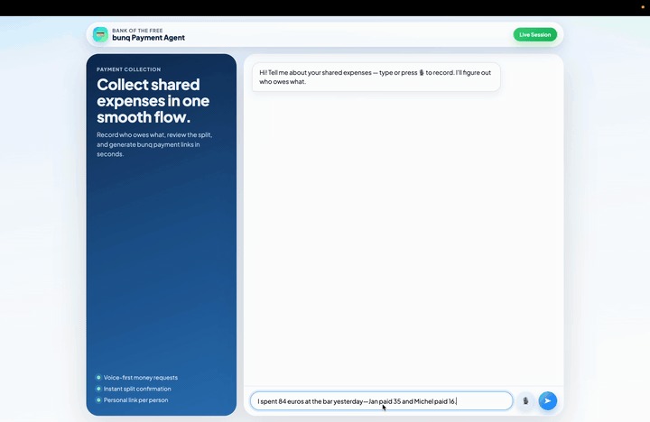 bunqSplit – screenshot 1