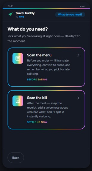Travel Buddy - . Your AI travel assistant, inside bunq. – screenshot 1