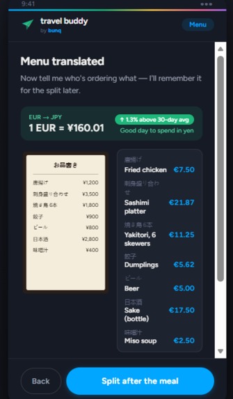 Travel Buddy - . Your AI travel assistant, inside bunq. – screenshot 3