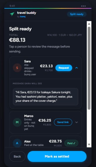 Travel Buddy - . Your AI travel assistant, inside bunq. – screenshot 4