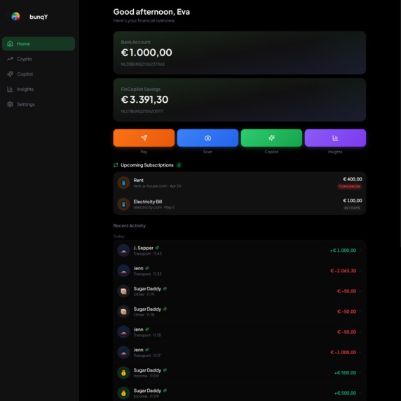 bunqY – screenshot 2
