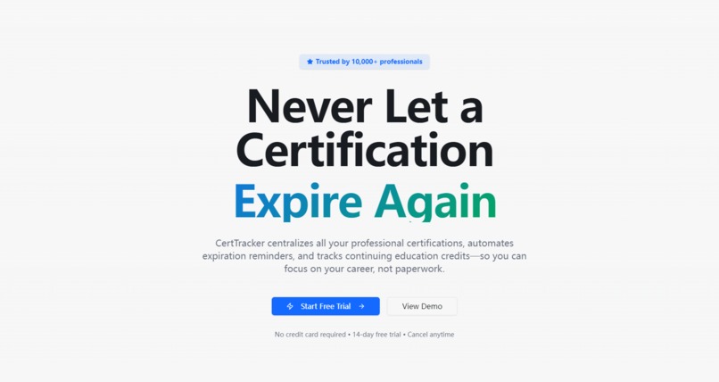 CertTracker – screenshot 1