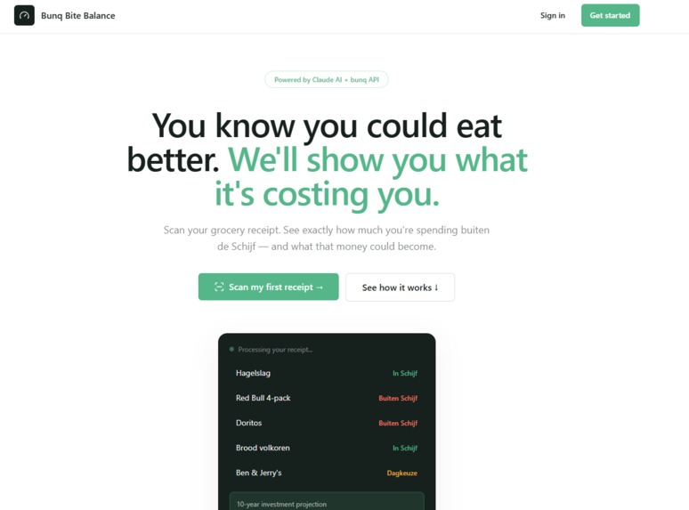 Bunq Bite Balance – screenshot 1