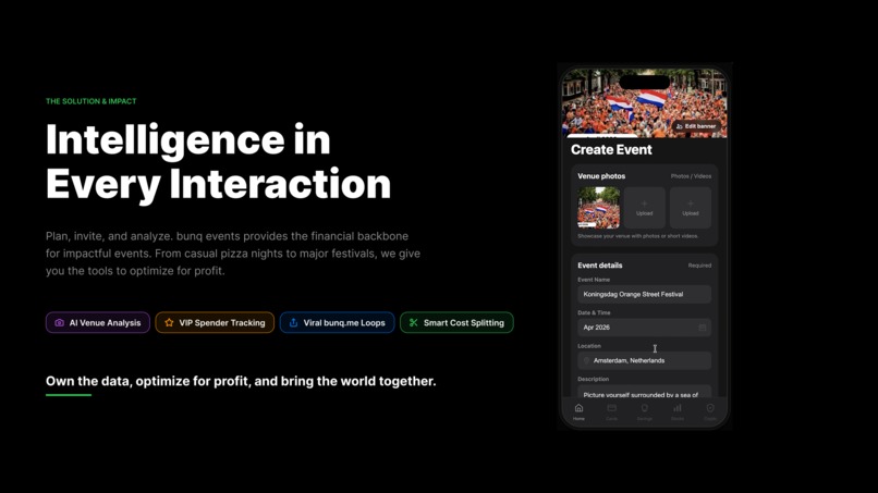 bunq events  – screenshot 1