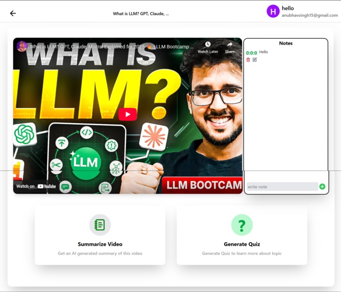 Learning Organizer - AI powered video learning platform – screenshot 4