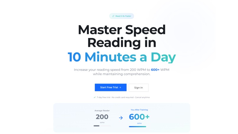 SpeedReading Trainer – screenshot 1