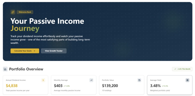 Your PassiveIncomeJourney – screenshot 1