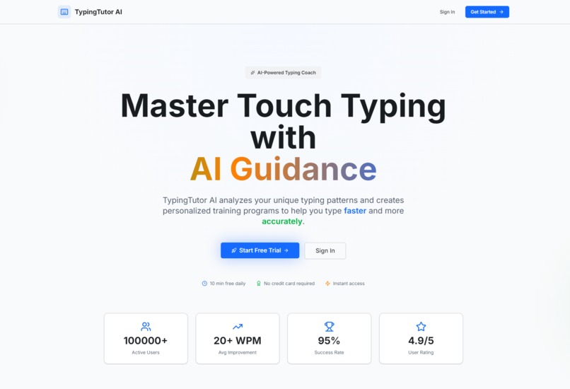TypingTutor AI – screenshot 1