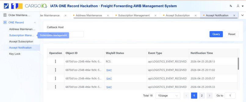 Cargo iQ on ONE Record — See it all. Trust it all – screenshot 10