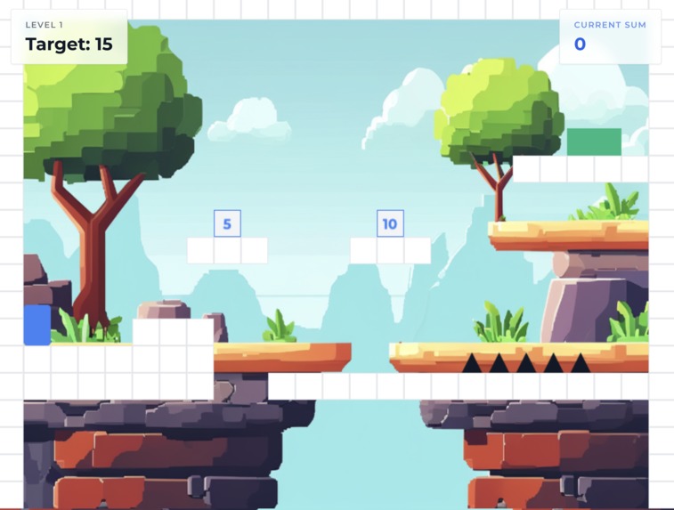 2D Math Platformer game – screenshot 1