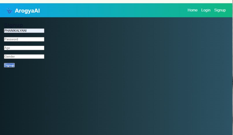 ArogyaAI-Health_Agent – screenshot 2