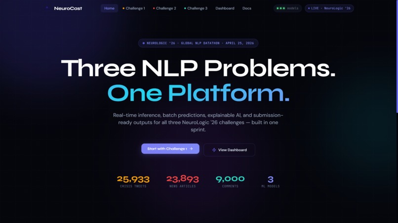 NeuroCast — Global NLP Intelligence Platform – screenshot 1