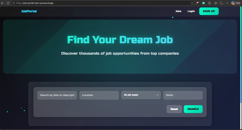 MERN Stack Job Portal System – screenshot 1