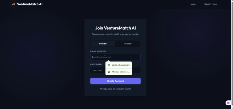VentureMatch – screenshot 2
