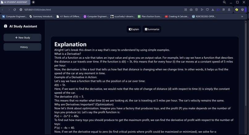 AI STUDENT ASSISTANT  – screenshot 3