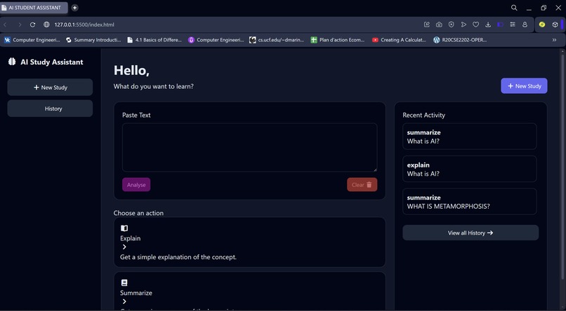 AI STUDENT ASSISTANT  – screenshot 1