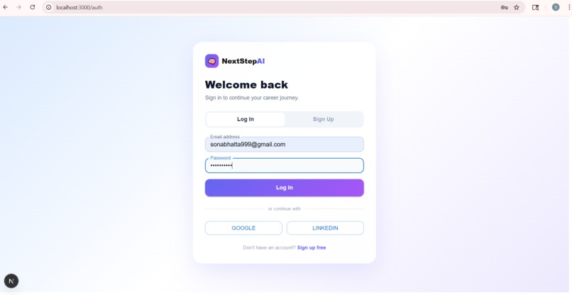 NextStepAI – screenshot 1