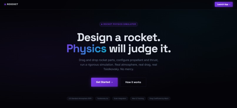 Roocket - Rocket Physics Simulator (Advanced) – screenshot 1