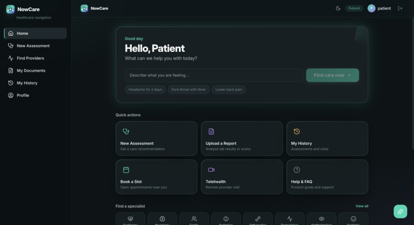 NowCare – screenshot 2