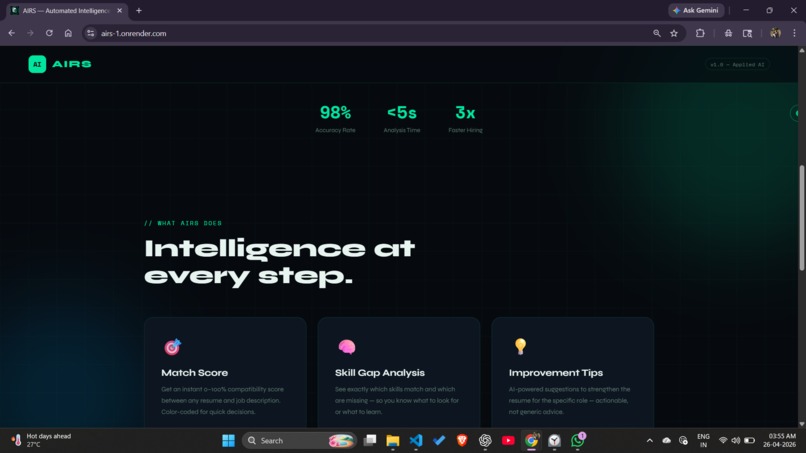 AIRS - Automated Intelligence for Resume Screening – screenshot 2