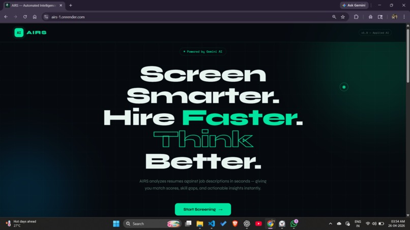 AIRS - Automated Intelligence for Resume Screening – screenshot 3