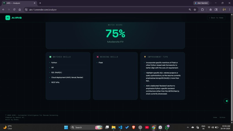 AIRS - Automated Intelligence for Resume Screening – screenshot 5