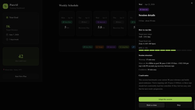 Pace AI – screenshot 1