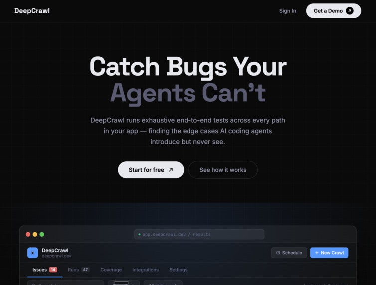 DeepCrawl – screenshot 1